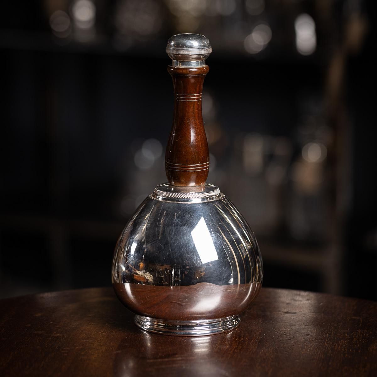 Novelty 20thc Silver Plated Skittle Bell Cocktail Shaker, Mappin & Webb C.1930 photo furniture