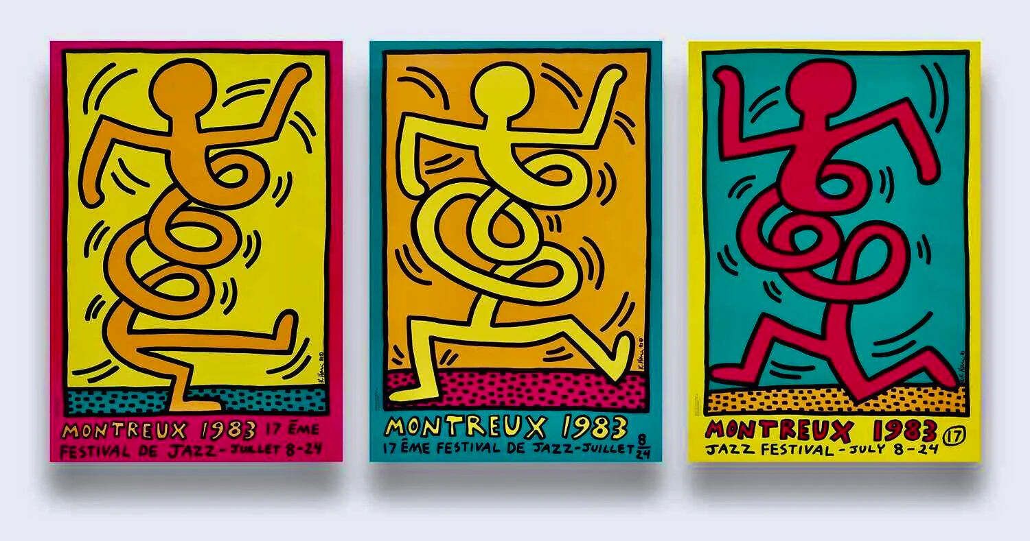 Keith Haring, Montreux Jazz Festival, 1983 (Set Of Three)