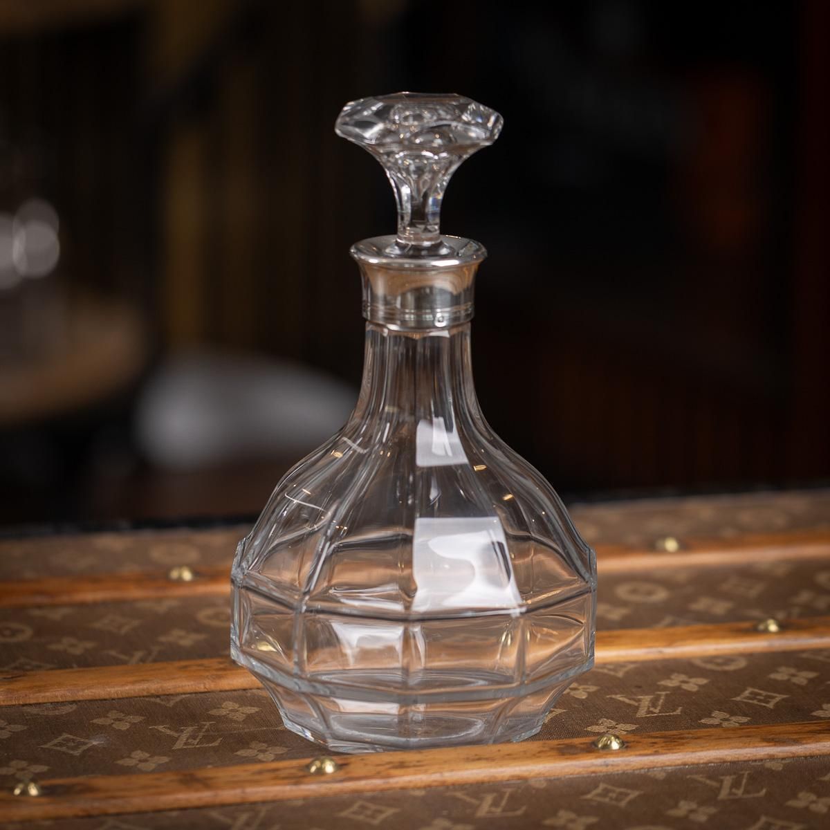 Stunning 20th Century French Solid Silver & Cut Glass Decanter photo furniture