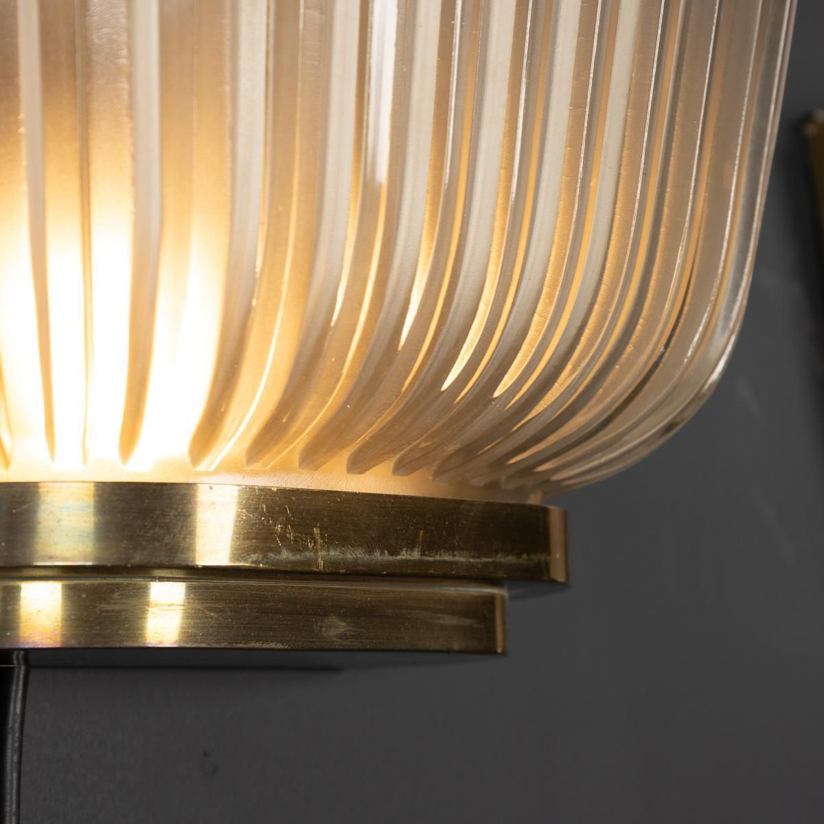 20thc Set Of Four Murano Opaque Glass Wall Sconces, Archimede Seguso C.1940 photo vintage