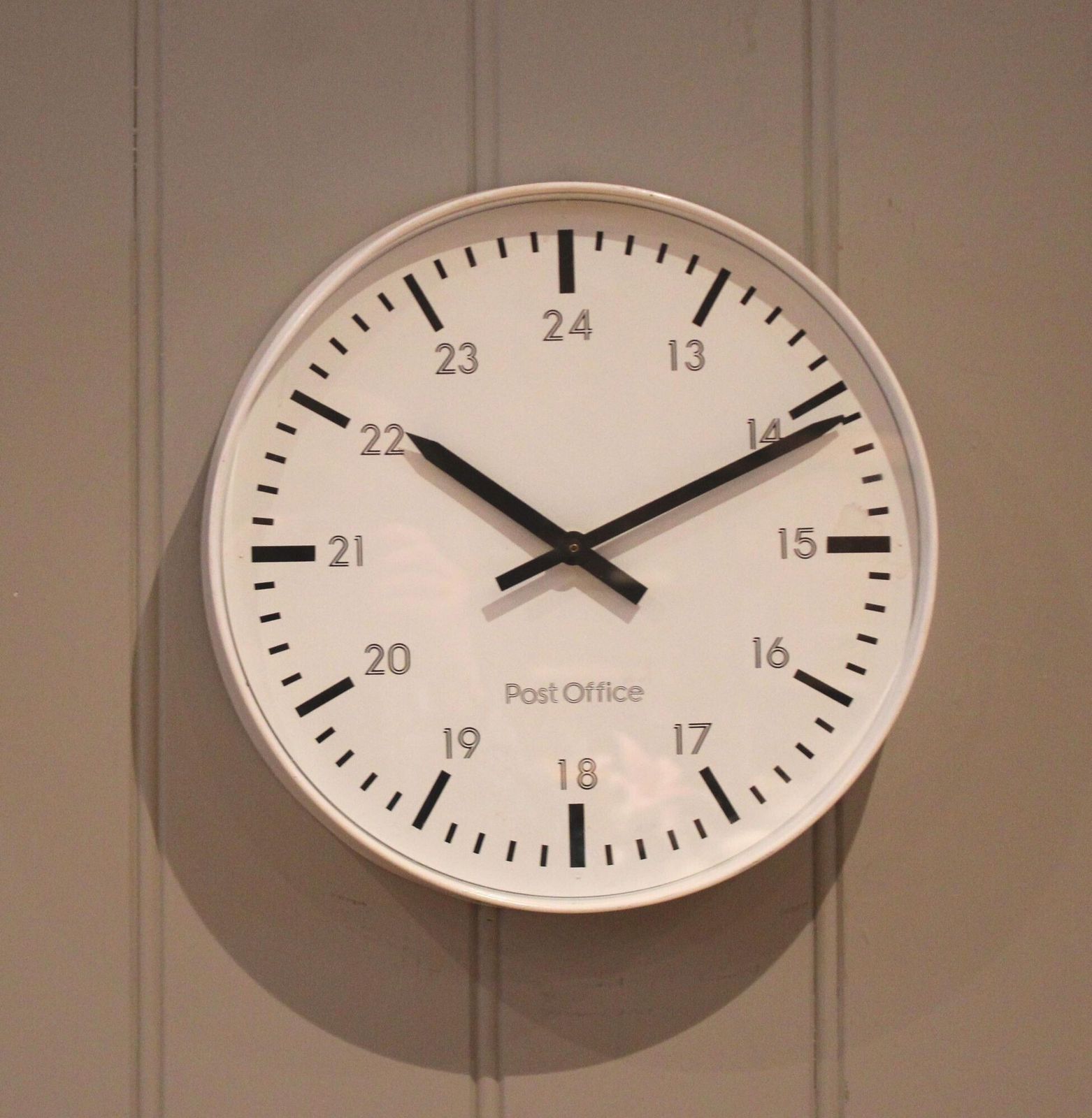 Vintage Cream Post Office Wall Clock