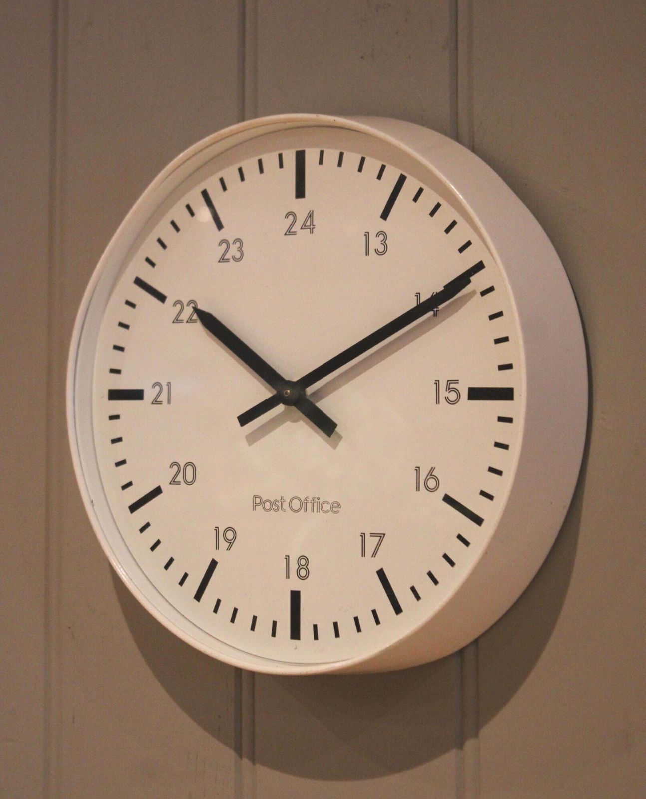 Vintage Cream Post Office Wall Clock photo furniture