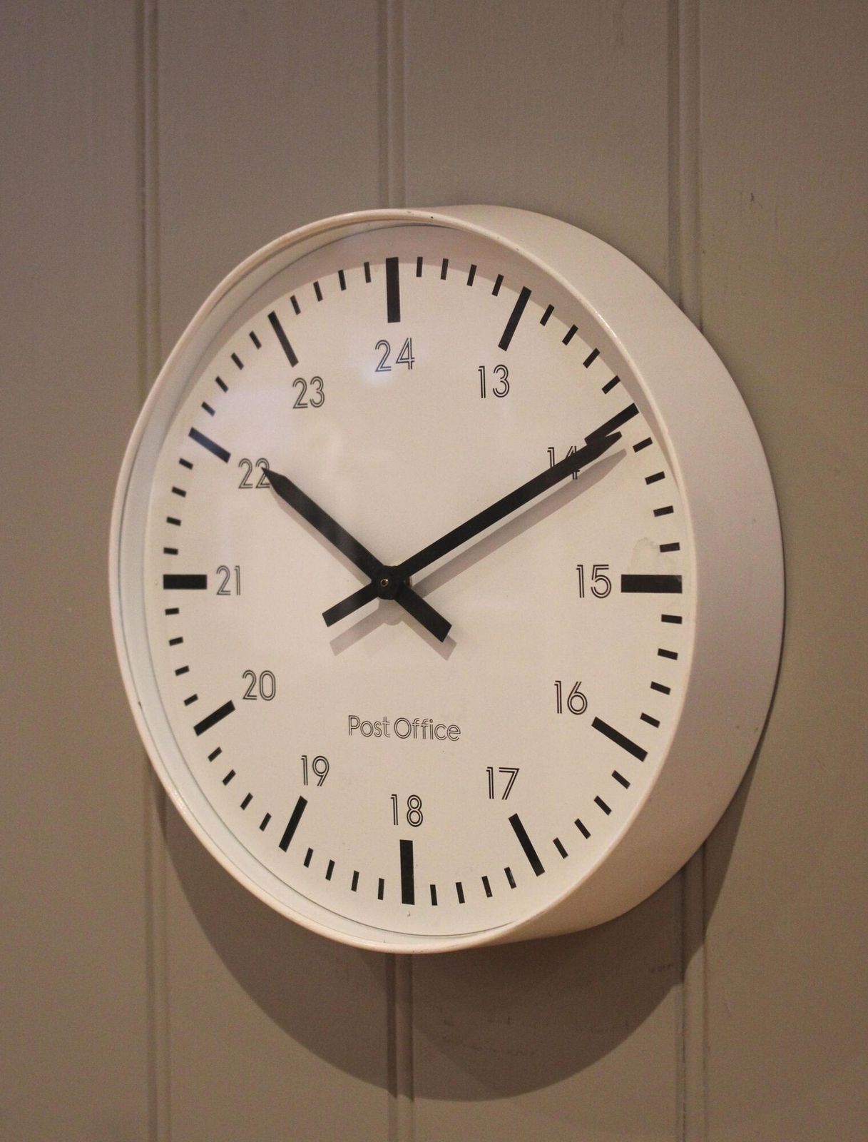 Vintage Cream Post Office Wall Clock photo 145.0