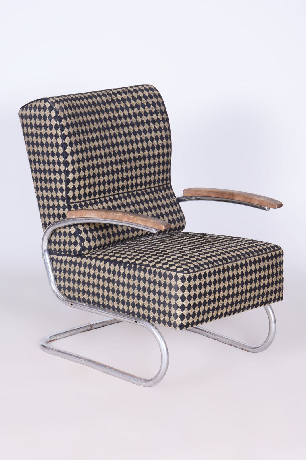 Restored Bauhaus Armchair, By Vichr A Spol., Chrome, Steel, Germany, 1930s photo buy