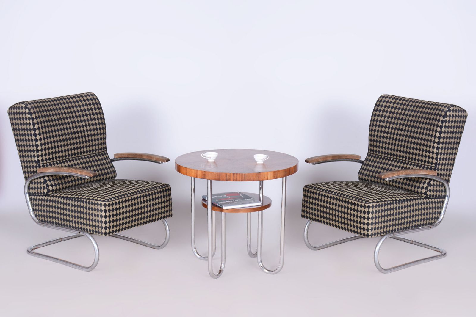 photo furniture Restored Bauhaus Armchair, By Vichr A Spol., Chrome, Steel, Germany, 1930s