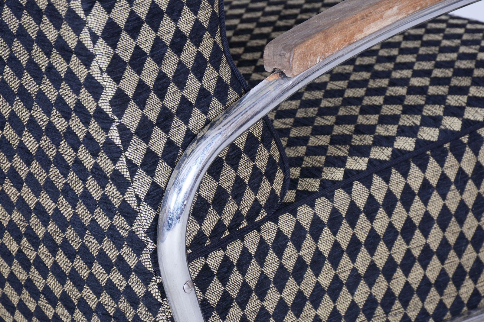 Furniture Restored Bauhaus Armchair, By Vichr A Spol., Chrome, Steel, Germany, 1930s photo
