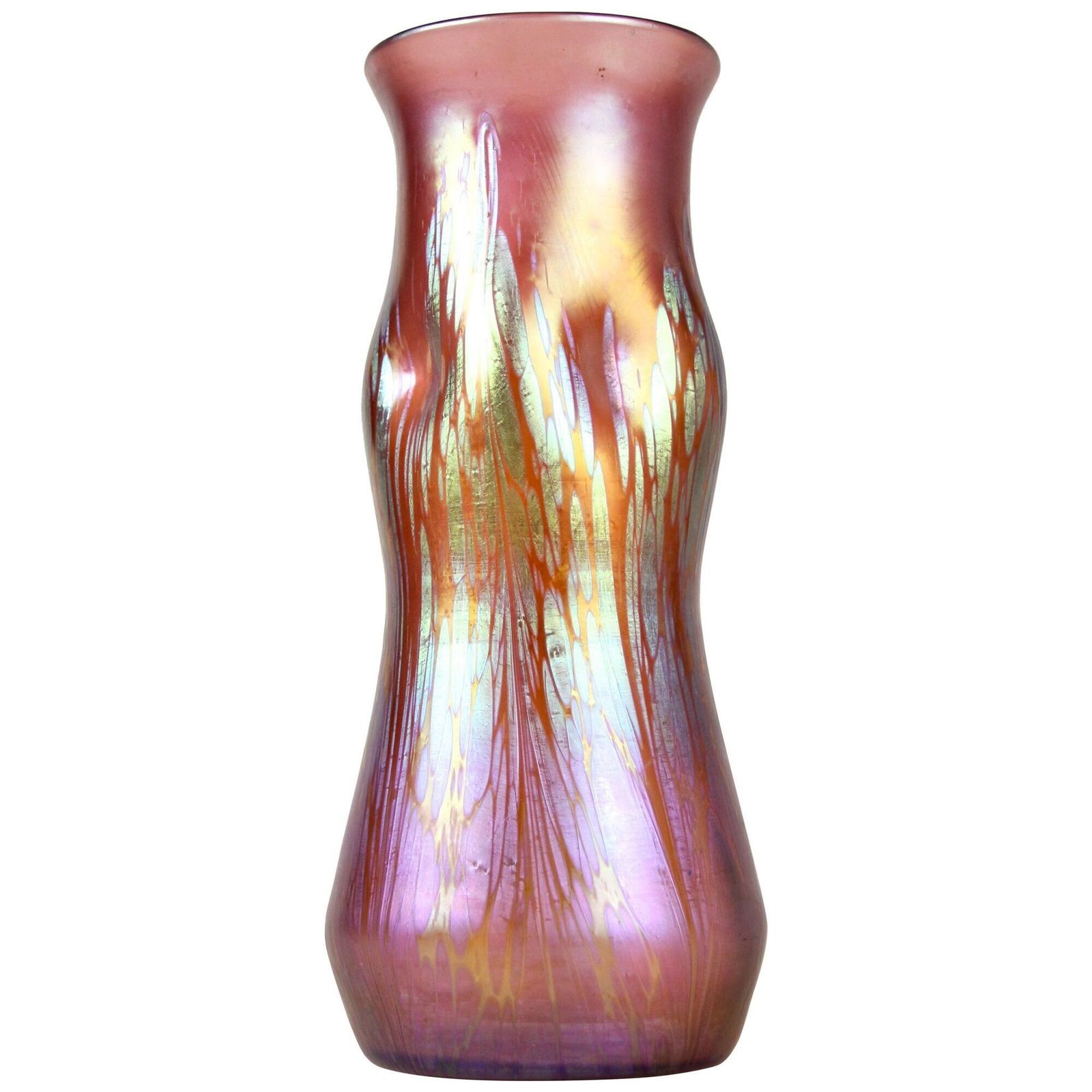 Art Nouveau Glass Vase By Loetz Witwe   Decor Medici Pink Iridescent, Cz, 1902