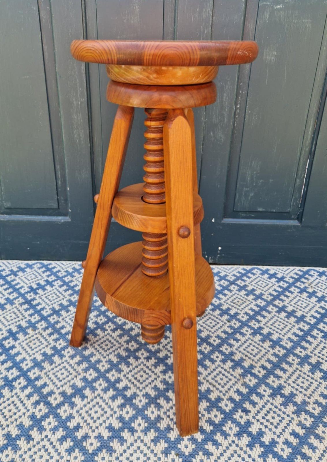 Swedish Pine Architect Stool photo for sale