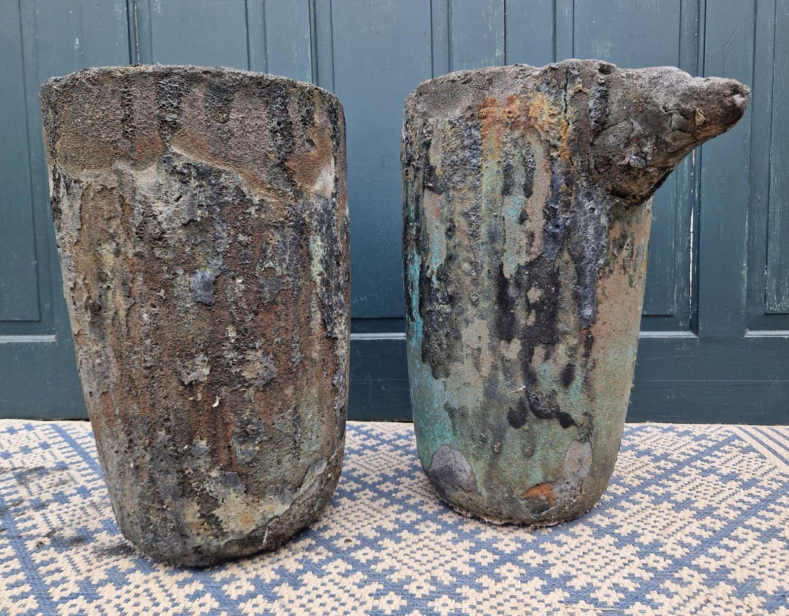 Foundry Crucibles   Pair photo Garden Decor