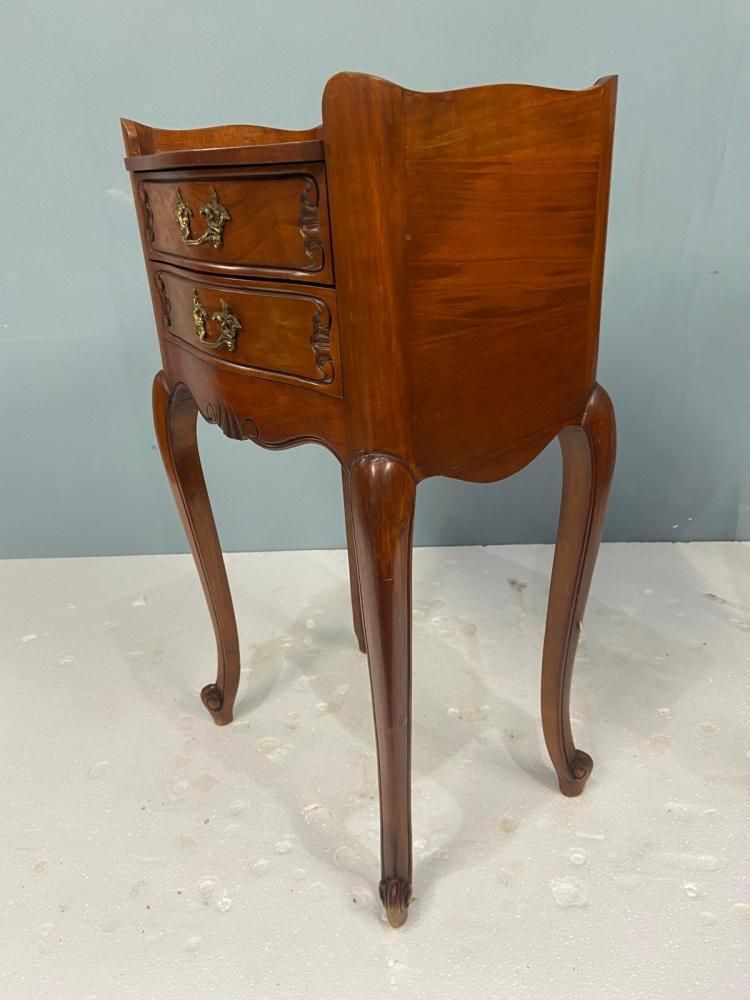 Pair French Walnut Nightstands Bedside Chests photo 1100.0