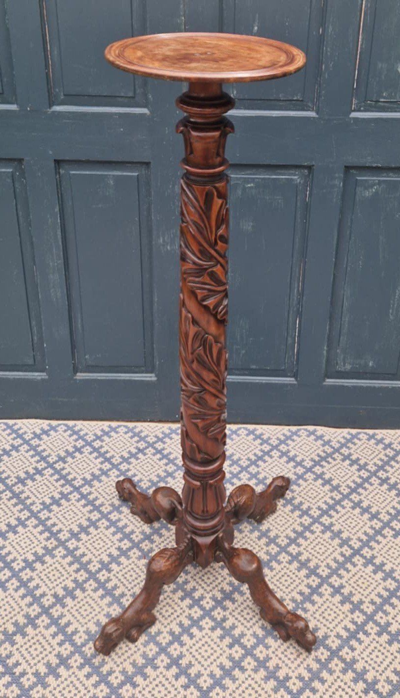 Mahogany Jardiniere Plant Stand photo furniture
