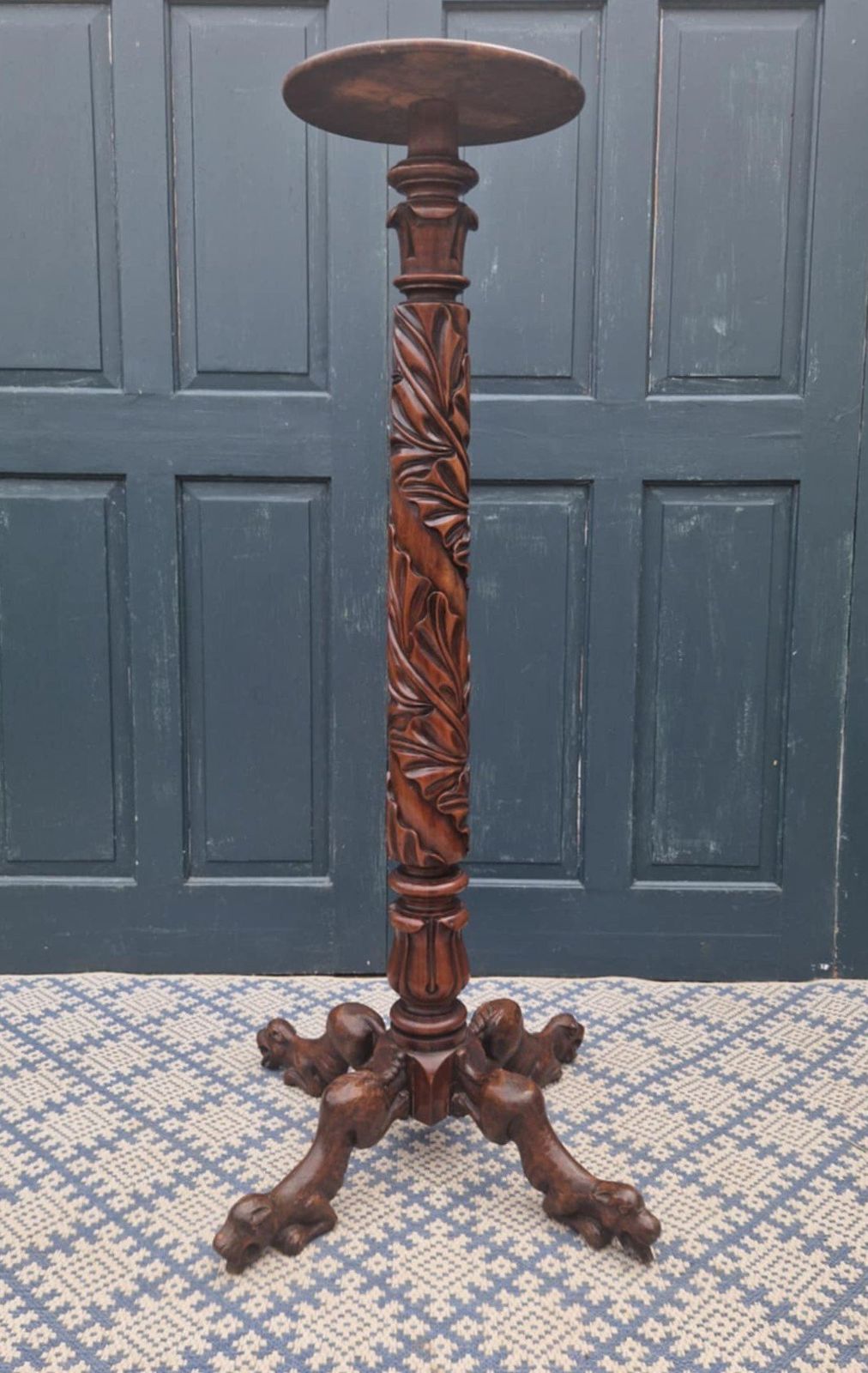 Mahogany Jardiniere Plant Stand photo for sale