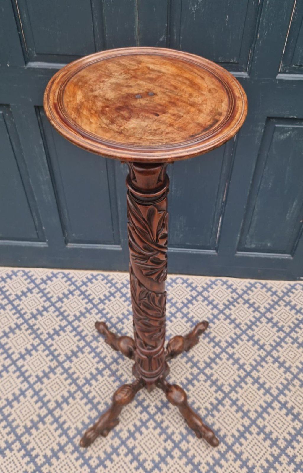 Mahogany Jardiniere Plant Stand photo Home Decor