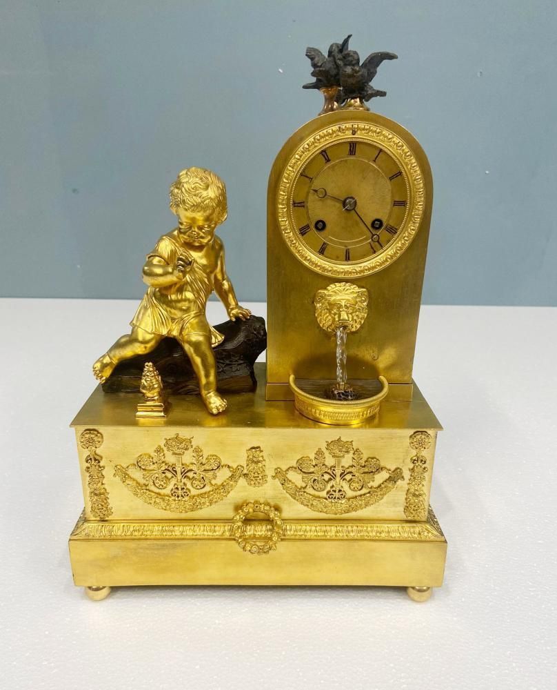 French Gilt Waterfall Clock Henry Dasson 1843 photo 4250.0