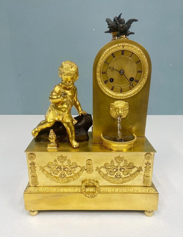 photo furniture French Gilt Waterfall Clock Henry Dasson 1843