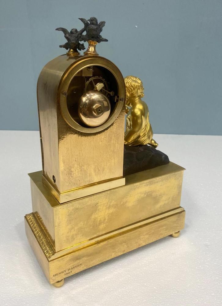 4250.0 French Gilt Waterfall Clock Henry Dasson 1843 photo