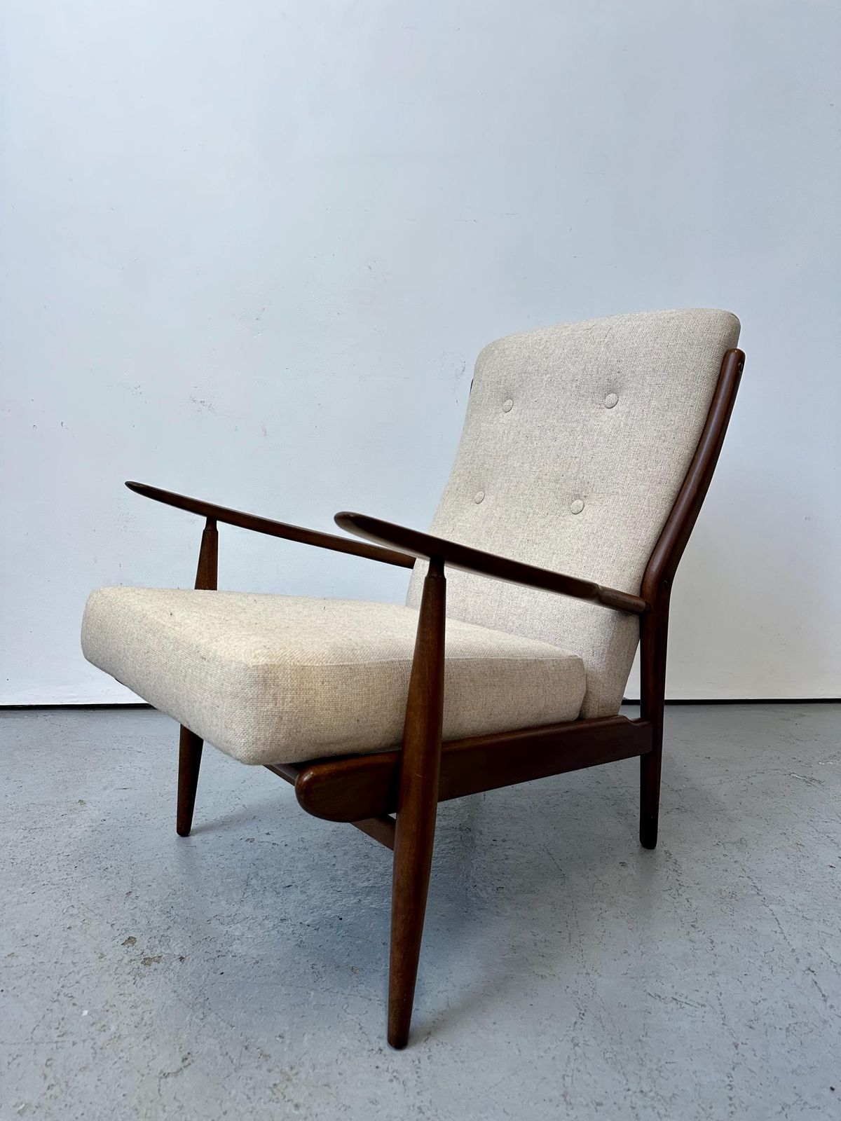 Vintage Scandart Teak Lounge Armchair. Danish Mid Century Wegner Vodder photo for sale