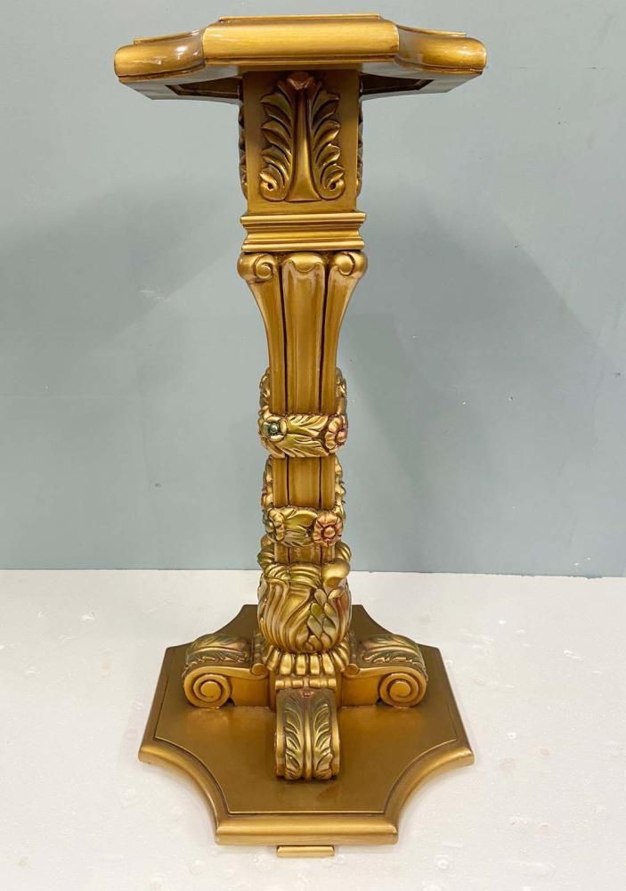 Pair French Gilt Pedestal Stands Neo Classical Baroque photo Home Decor