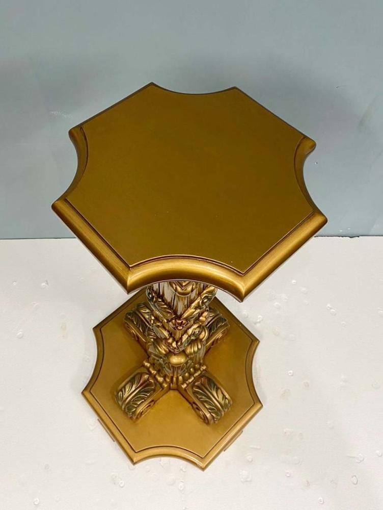 Pair French Gilt Pedestal Stands Neo Classical Baroque photo vinterior