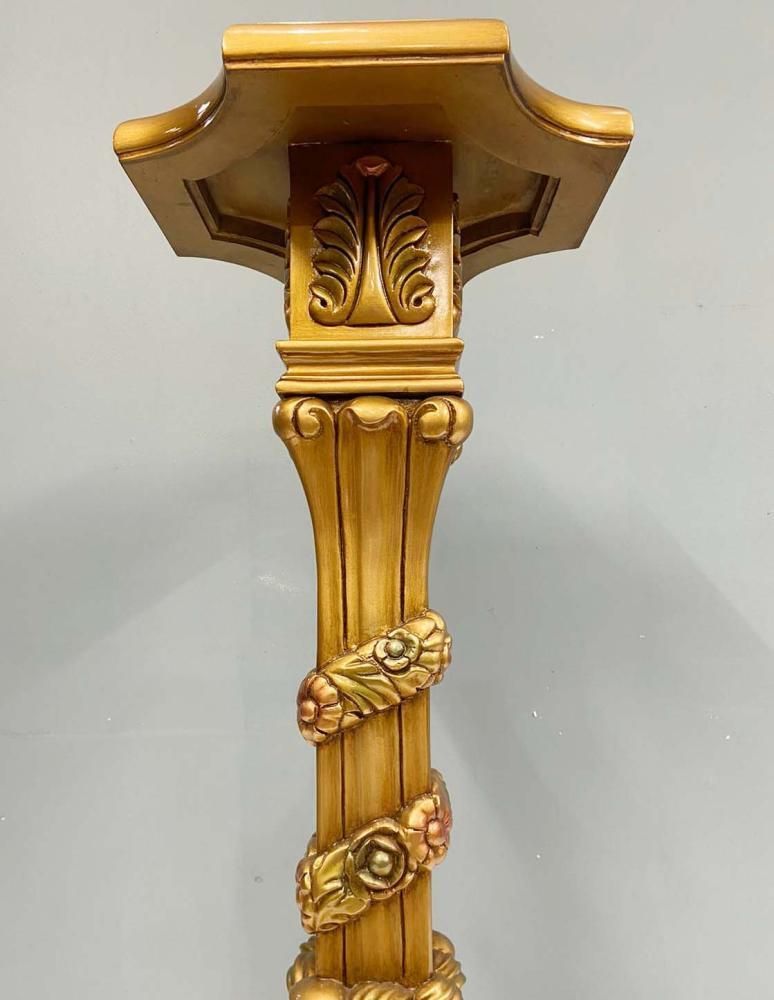 photo furniture Pair French Gilt Pedestal Stands Neo Classical Baroque