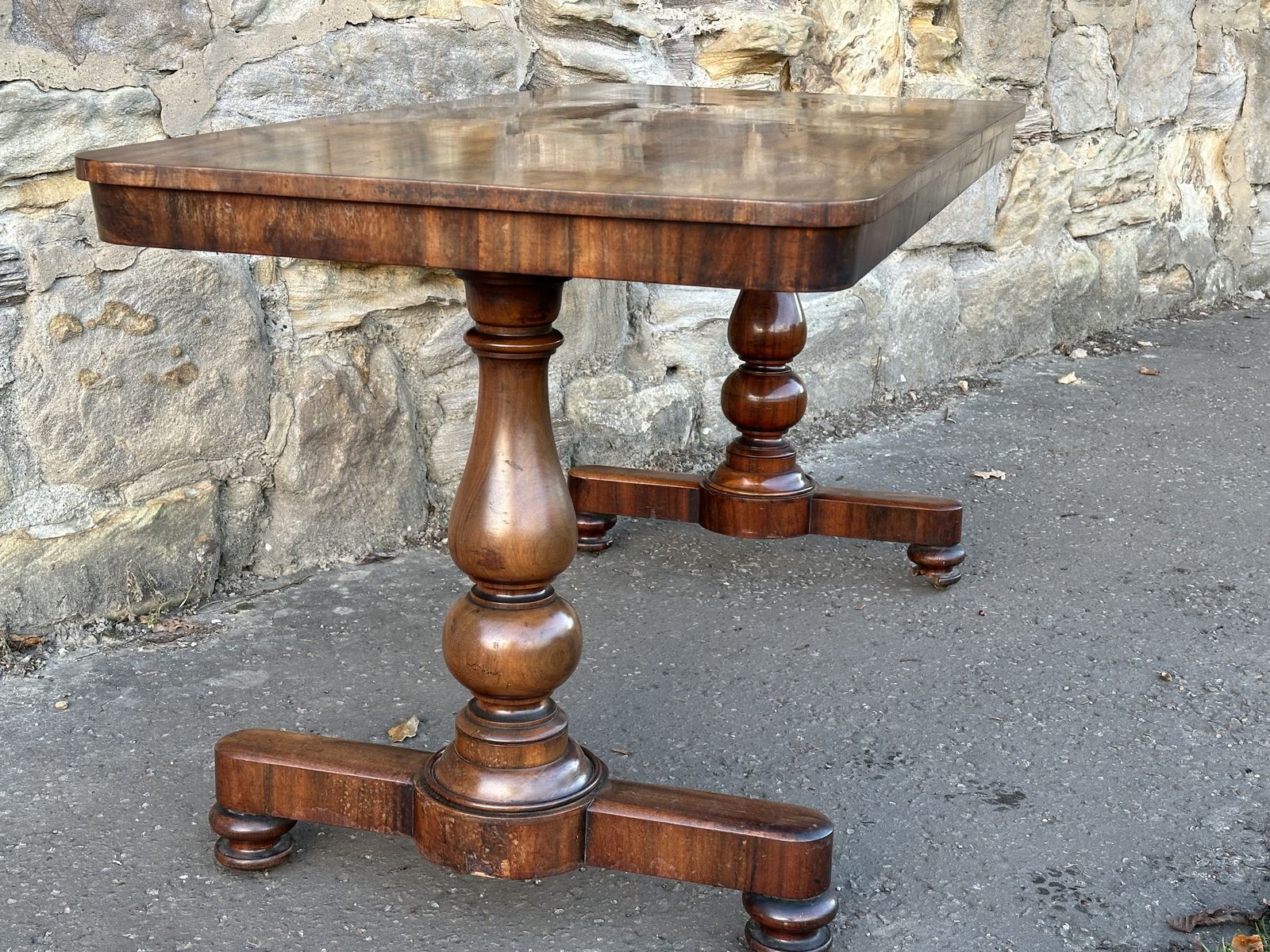 photo for sale An Impressive George IV Goncalo Alves 'Pillar End' Library Table Attributed To Gillows C.1830