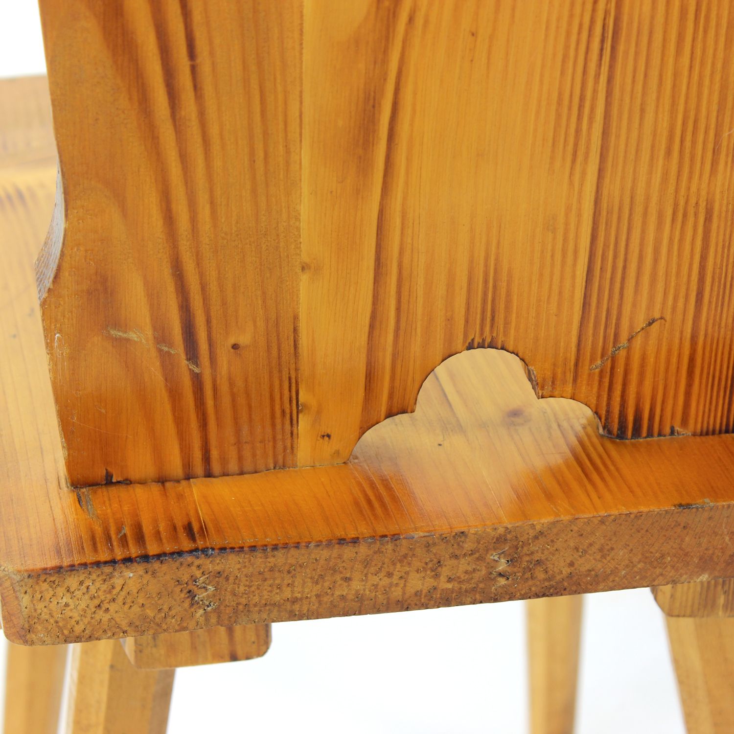 180.0 Folk Style Dining Chair In Wood, Czechoslovakia 1970s photo