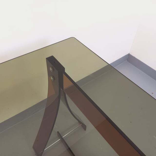 Marcello Gacita And Pierre Tiberi Desk In Smoked Glass And Plexiglass photo buy