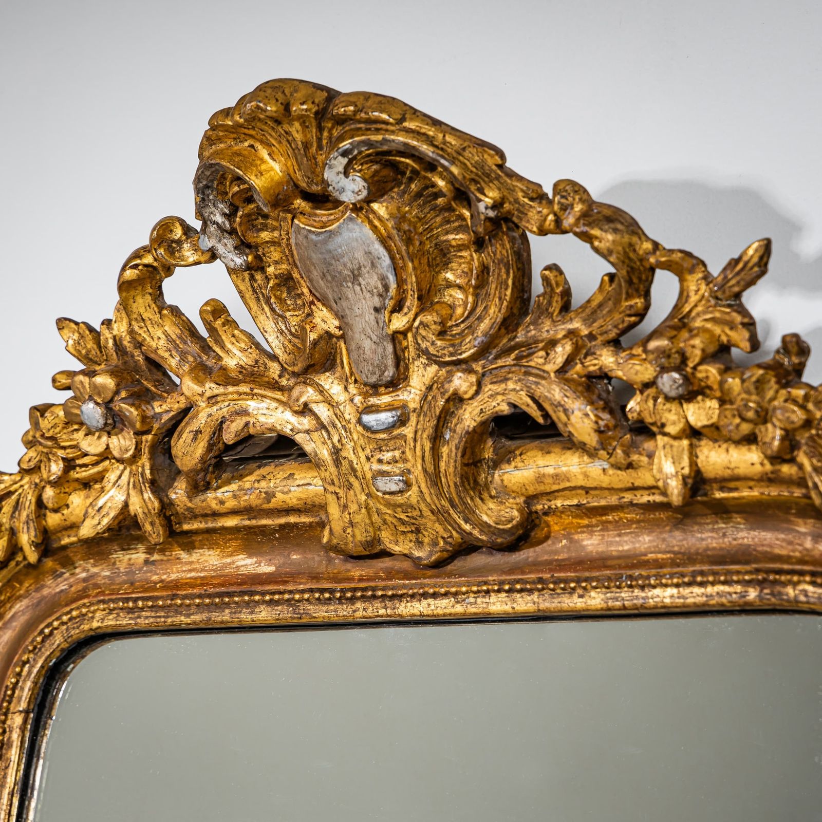 Giltwood Wall Mirror In Baroque Style, Second Half Of The 19th Century photo 1100.0