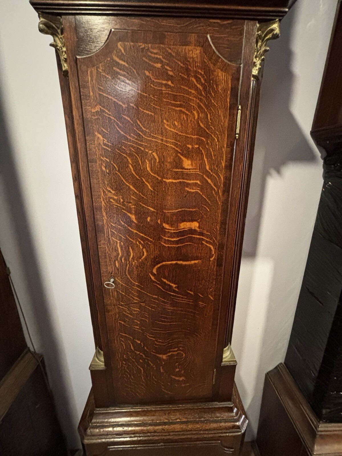 photo for sale Birmingham, W Nicholas Georgian 8 Day Painted Face, Oak Longcase Clock.