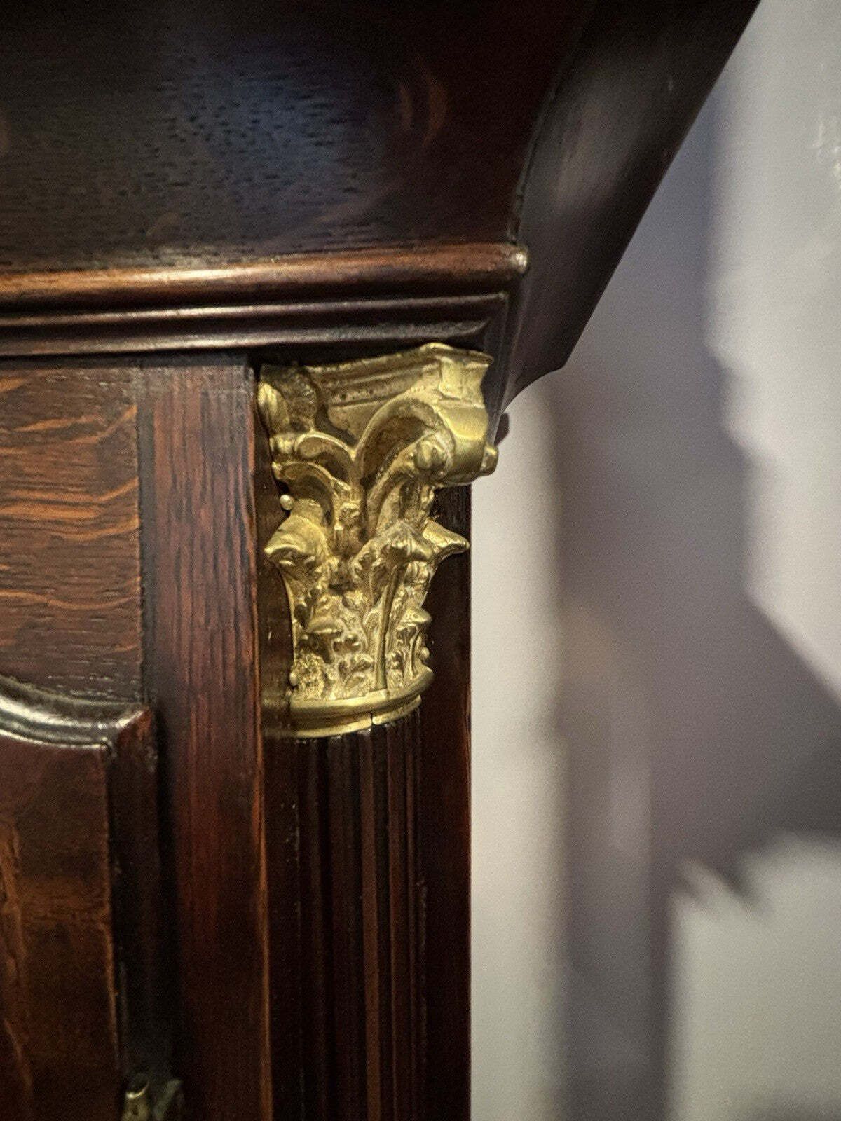 Home Decor Birmingham, W Nicholas Georgian 8 Day Painted Face, Oak Longcase Clock. photo