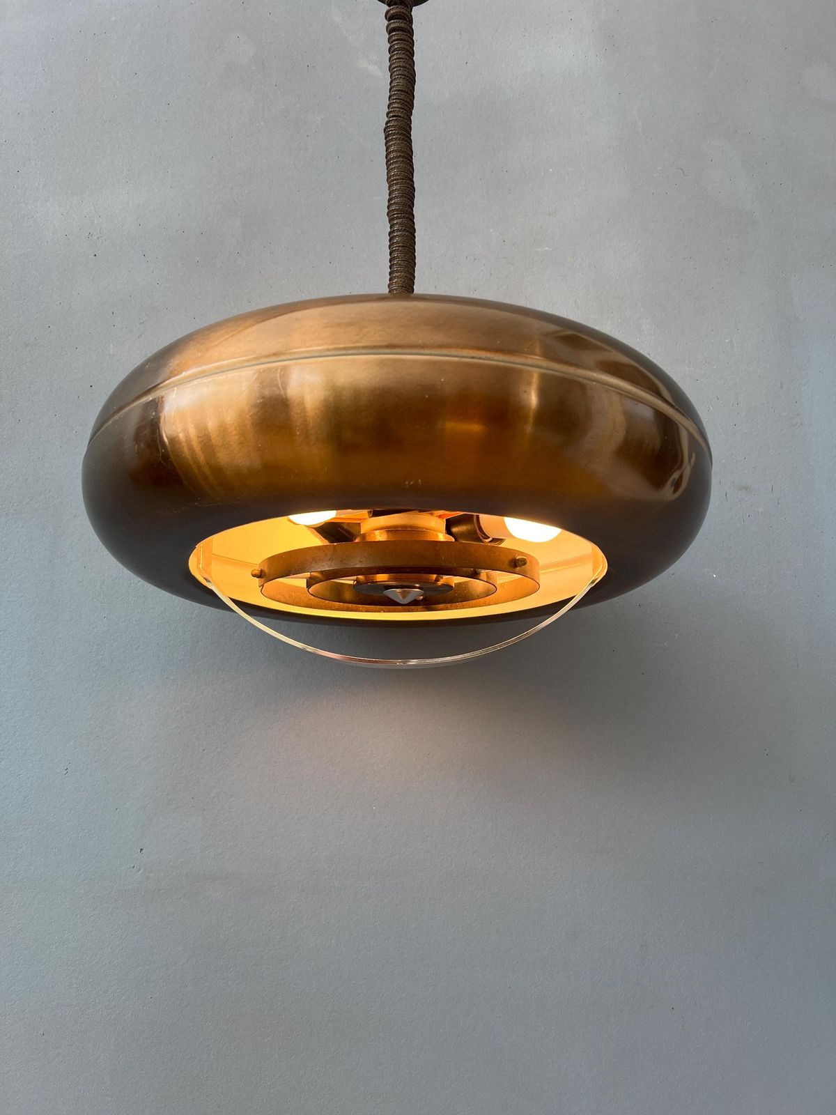 Vintage 'Copper' Ufo Pendant Lamp photo Lighting