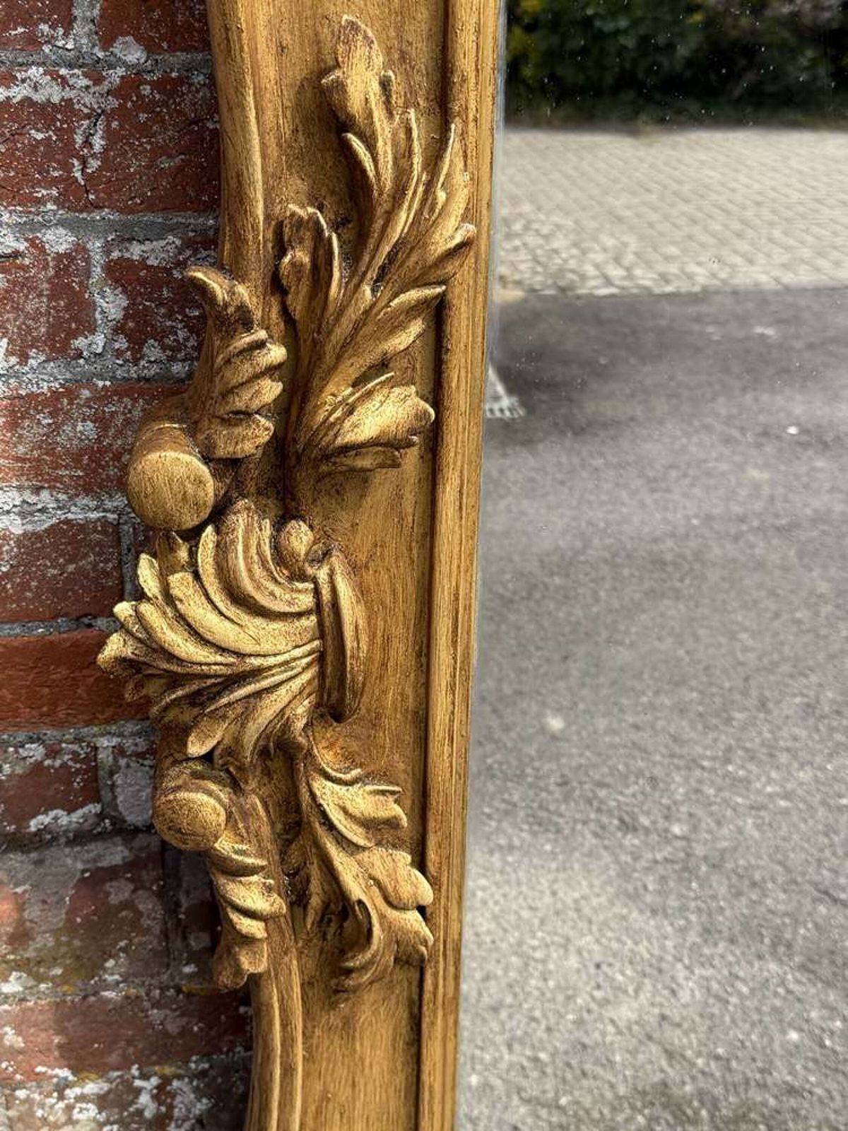 A Spectacular Large Antique English 19th C Gilt Overmantle Mirror. photo for sale