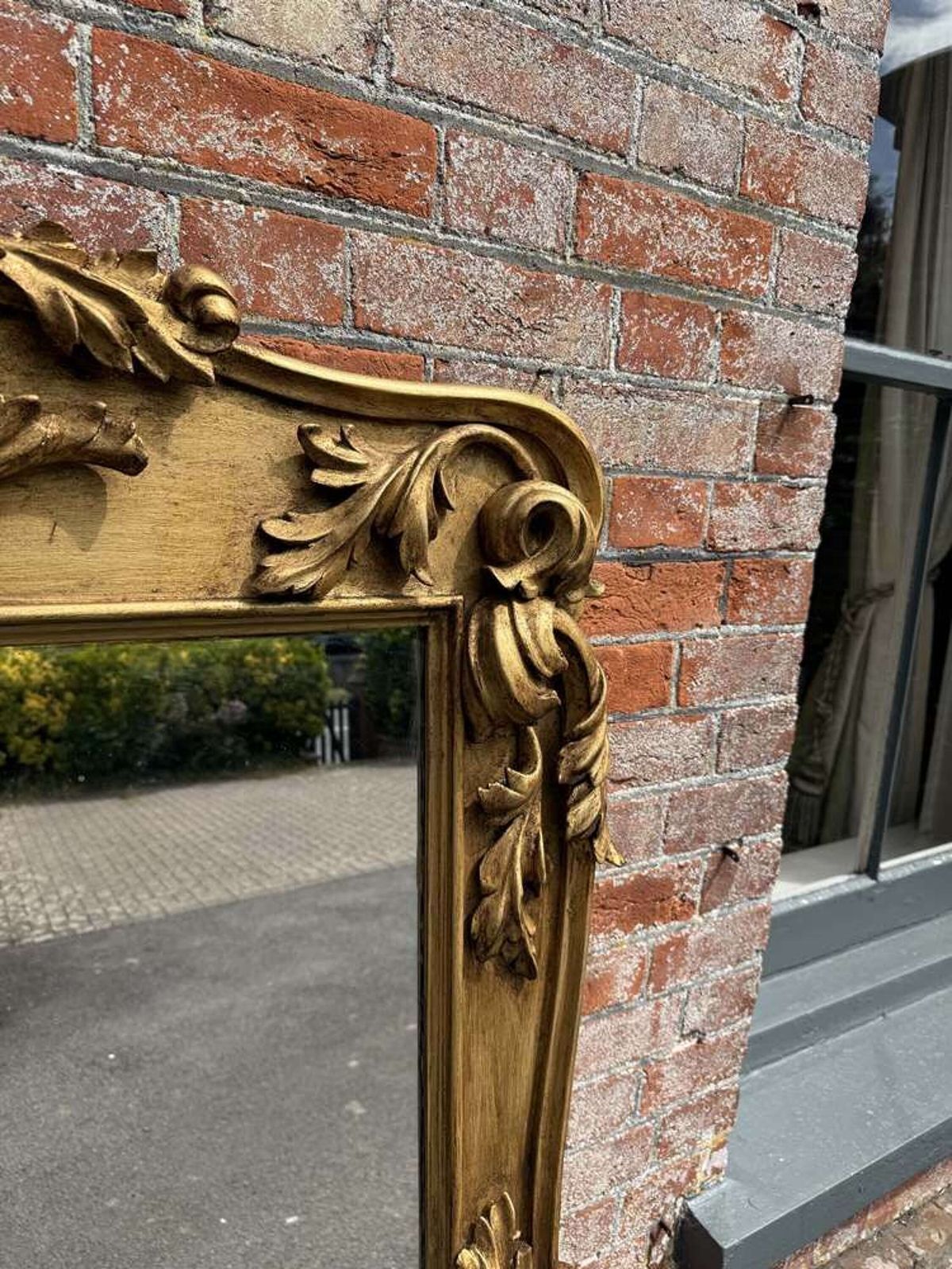 A Spectacular Large Antique English 19th C Gilt Overmantle Mirror. photo buy