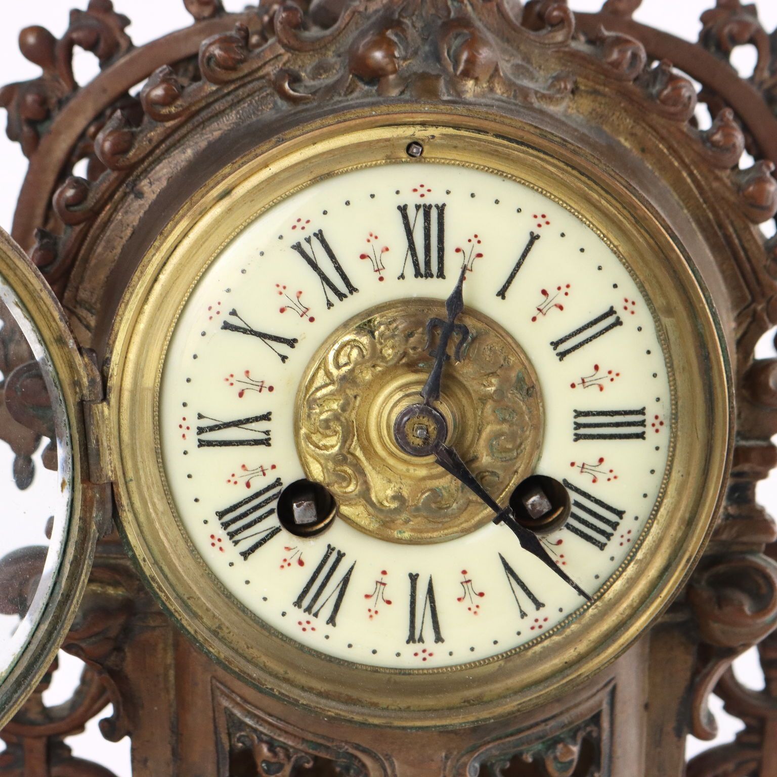 Antique Mantel Clock Eclectic Style Bronze France '800 '900 photo Home Decor