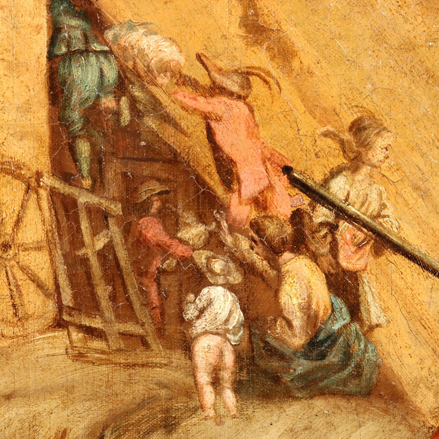 Village Glimpse Antique Painting Oil On Canvas Italy XVIII Century photo buy
