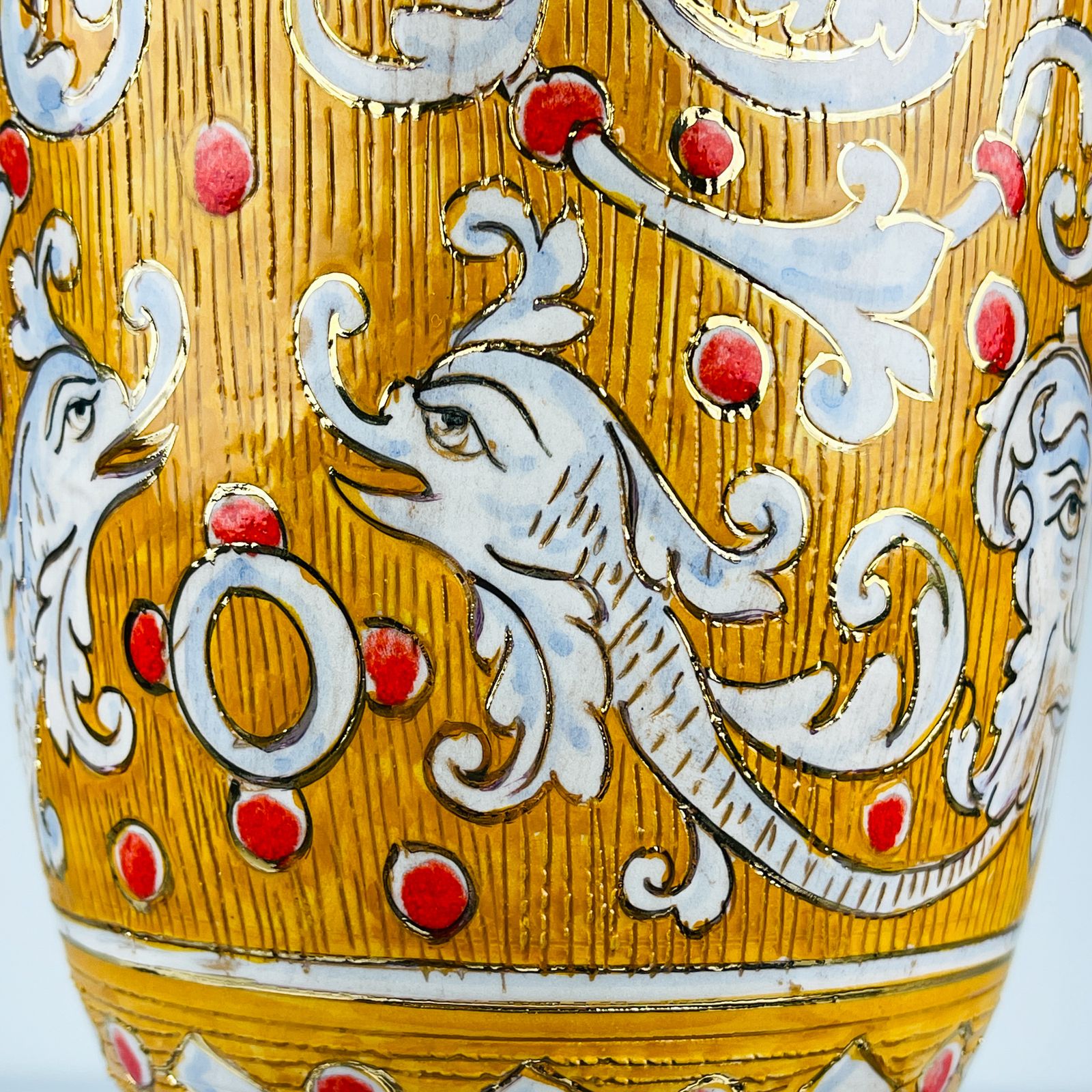photo furniture Antique Ceramic Vase By Serafino Volpi For Deruta, Italy, 1940 50s