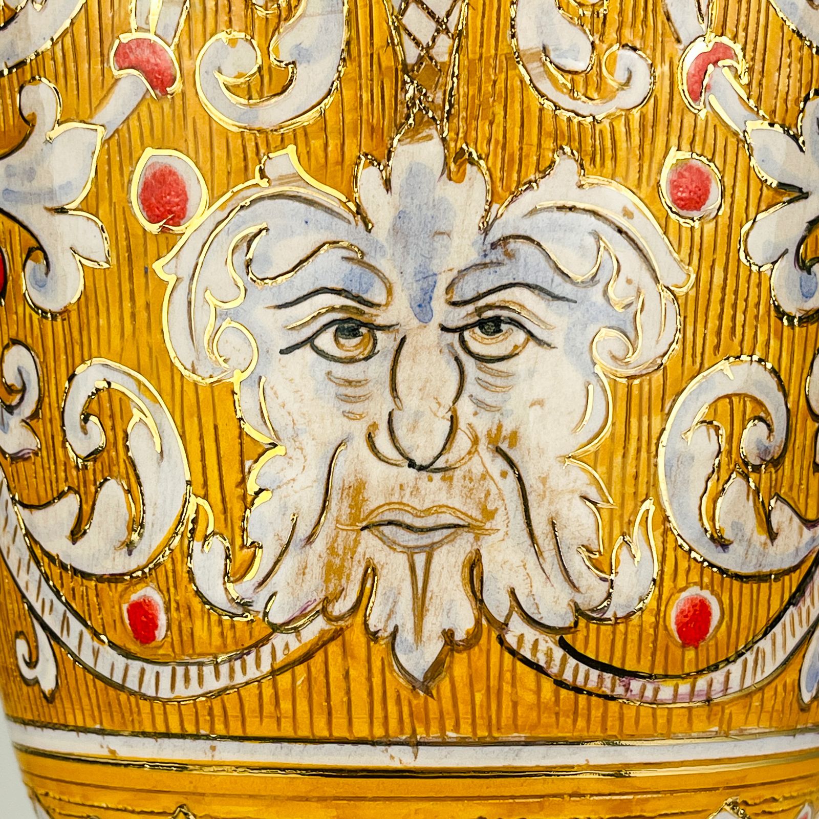 460.0 Antique Ceramic Vase By Serafino Volpi For Deruta, Italy, 1940 50s photo