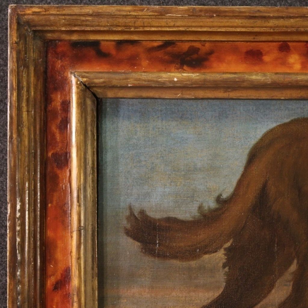 Great 17th Century Lombard Painting, The Shepherd With His Dogs photo furniture