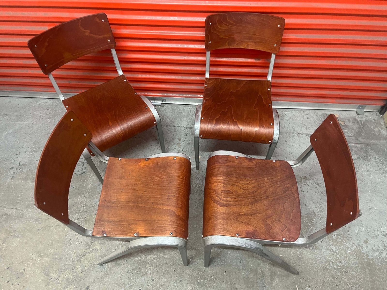 Esavian Stacking Chair By James Leonard For Esa, 1950s, Restored Set Of Four photo Furniture