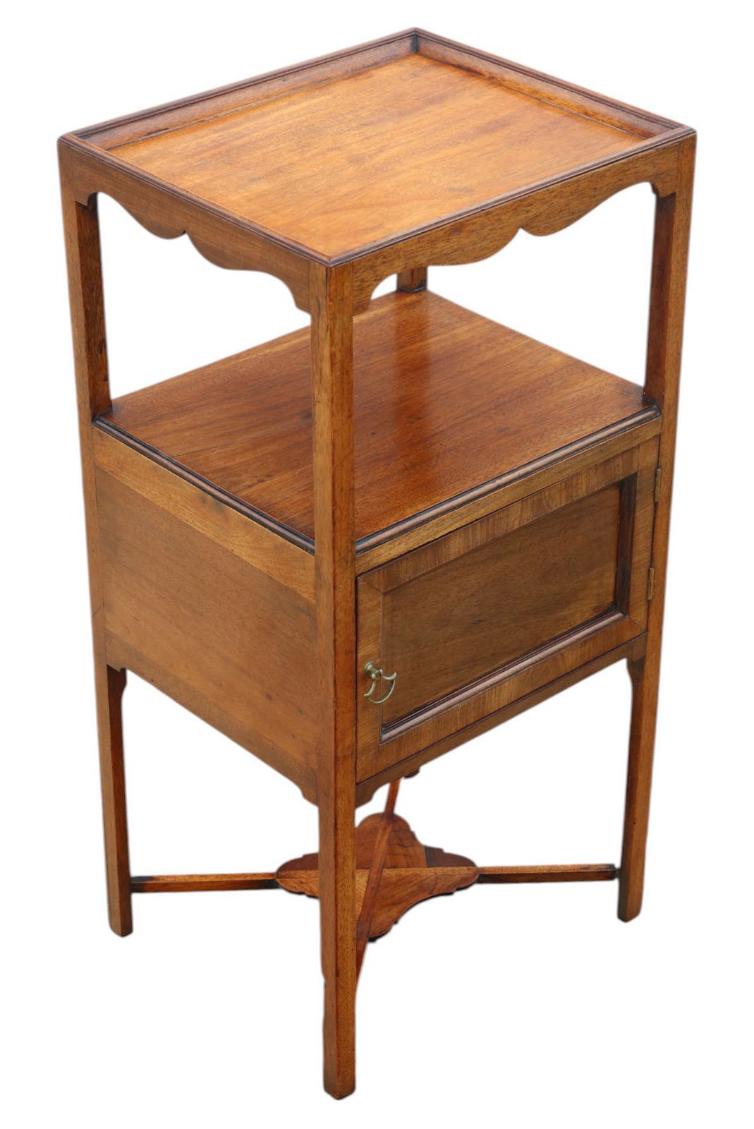 Antique C.1800 Georgian Mahogany Washstand / Bedside Table – Quality Nightstand photo for sale