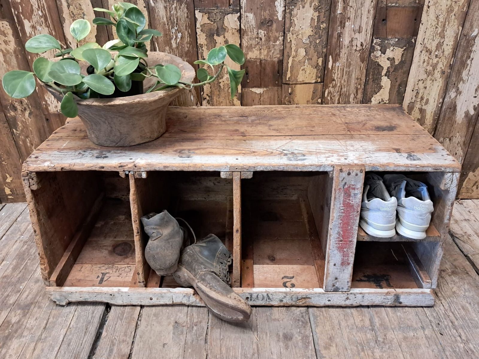 Primitive Textile Bin photo vintage
