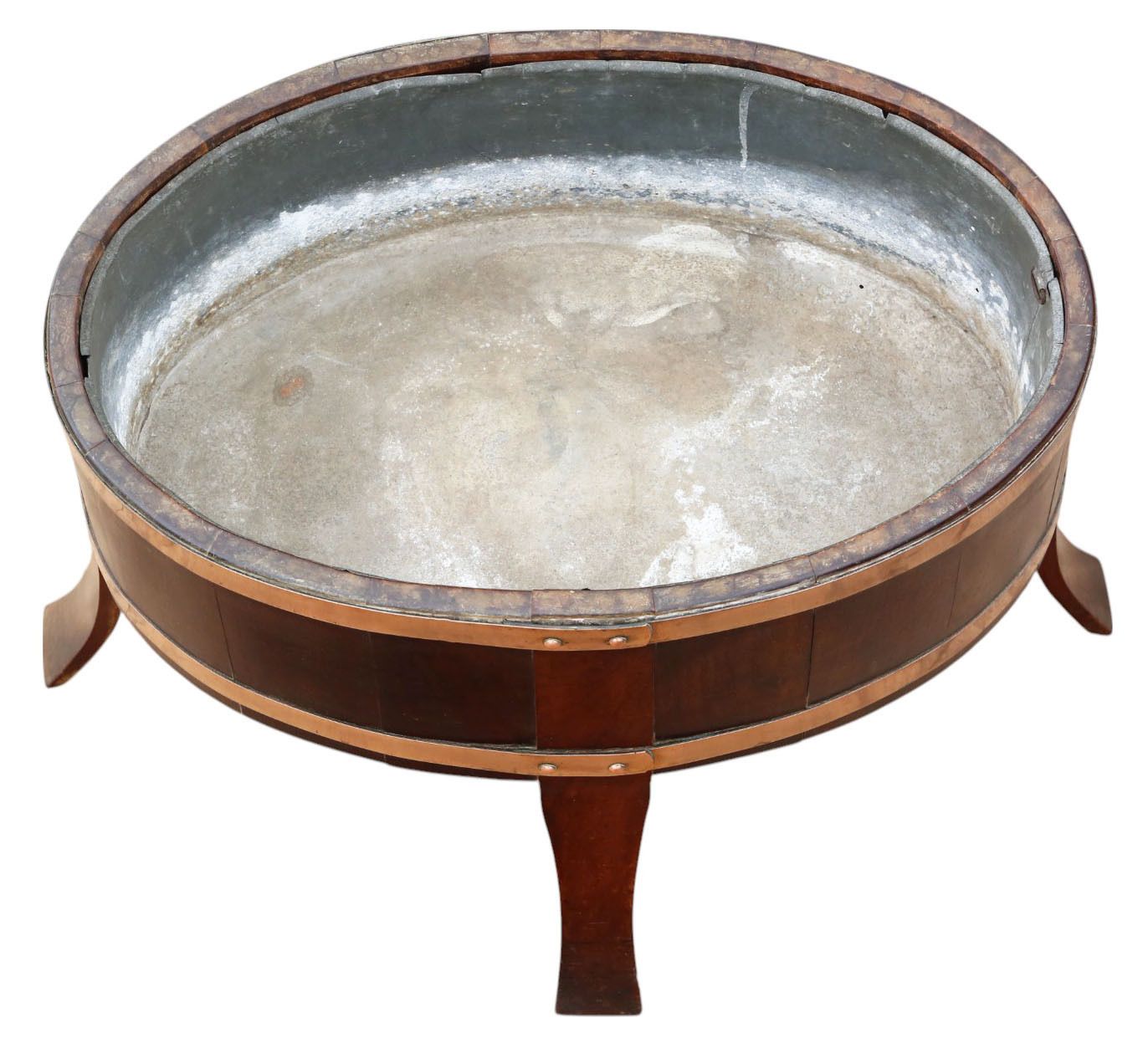 Antique C.1800 Georgian Mahogany & Brass Wine Cooler, Planter Or Log Basket – Quality Period Piece photo vinterior