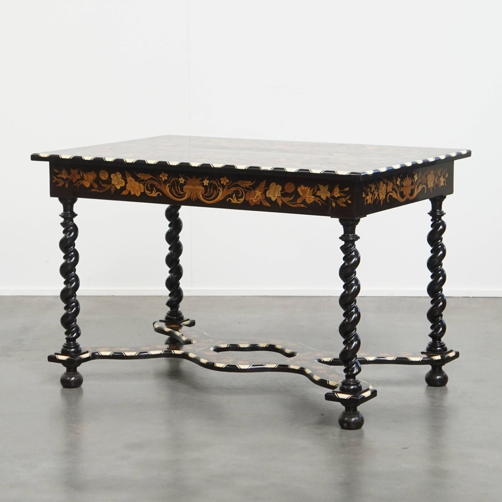 Beautiful And Graceful, Antique 19th Century Dutch Marquetry Table