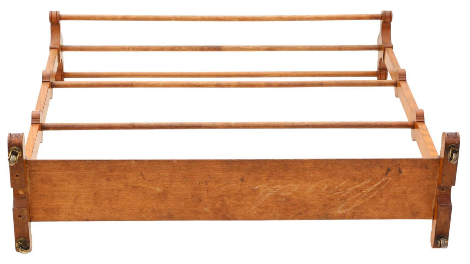 Antique Arts & Crafts Oak Towel Rail Stand – Large C.1900, Fine Quality Country House Piece photo 1495.0