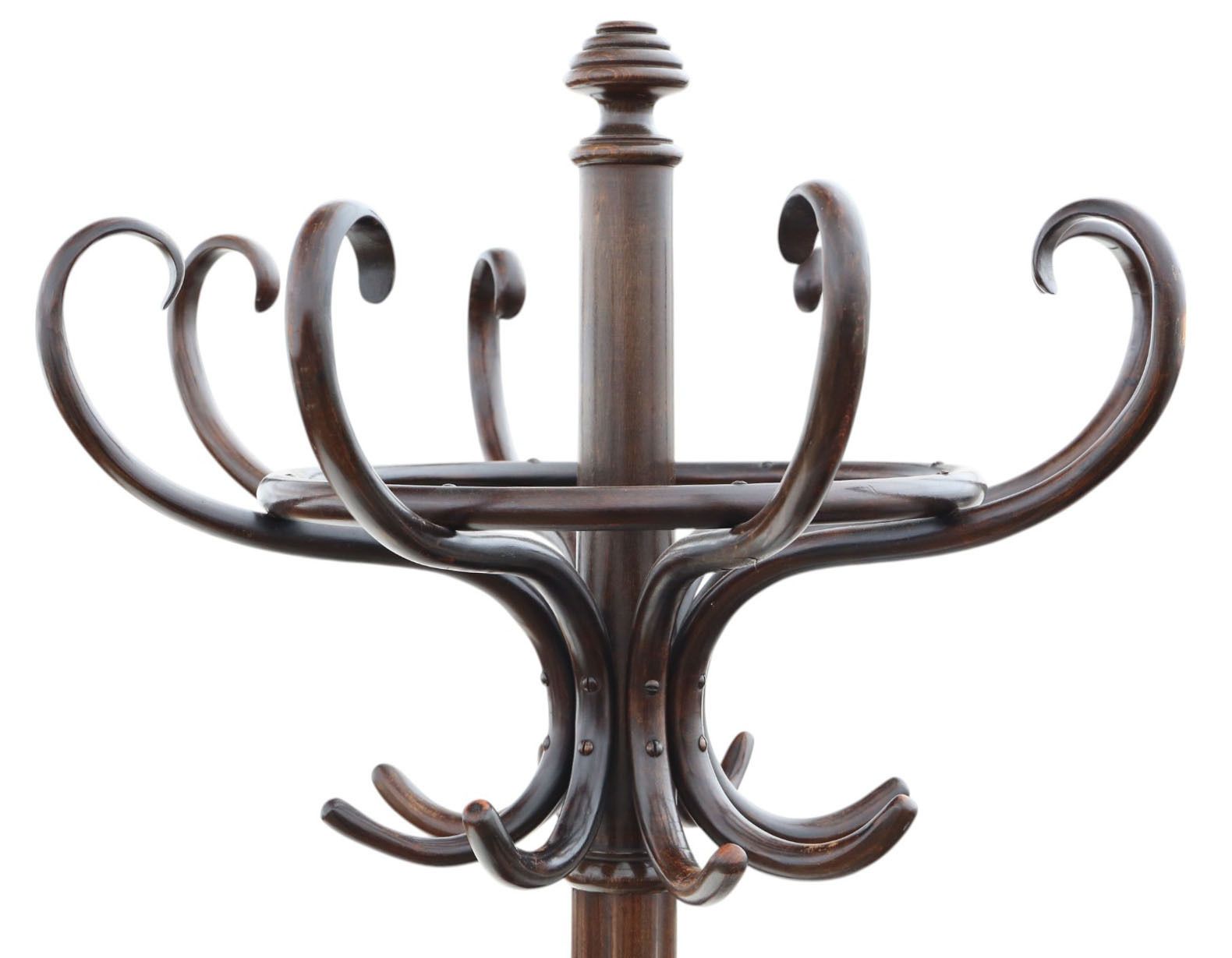 Antique C.1900 Large Bentwood Coat & Hat Stand – Quality Hall Rack photo furniture