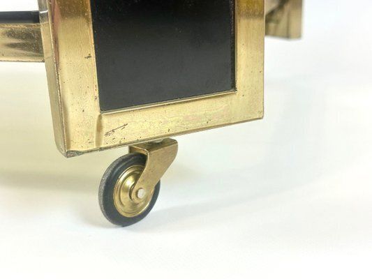 photo furniture Vintage Austrian Brass Trolley Bar, 1980s