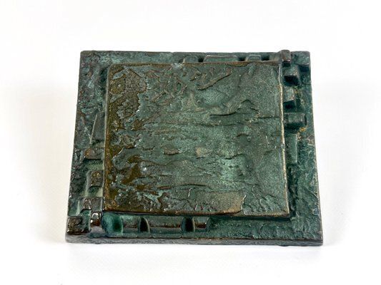 Brutalist Bronze Push And Pull Alpana Door Handle, 1970s