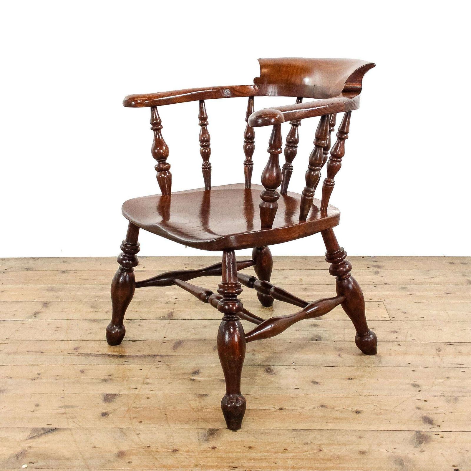 Antique Elm And Beechwood Elbow Chair | Antique Captain’s Armchair | Antique Furniture | Antique Armchairs