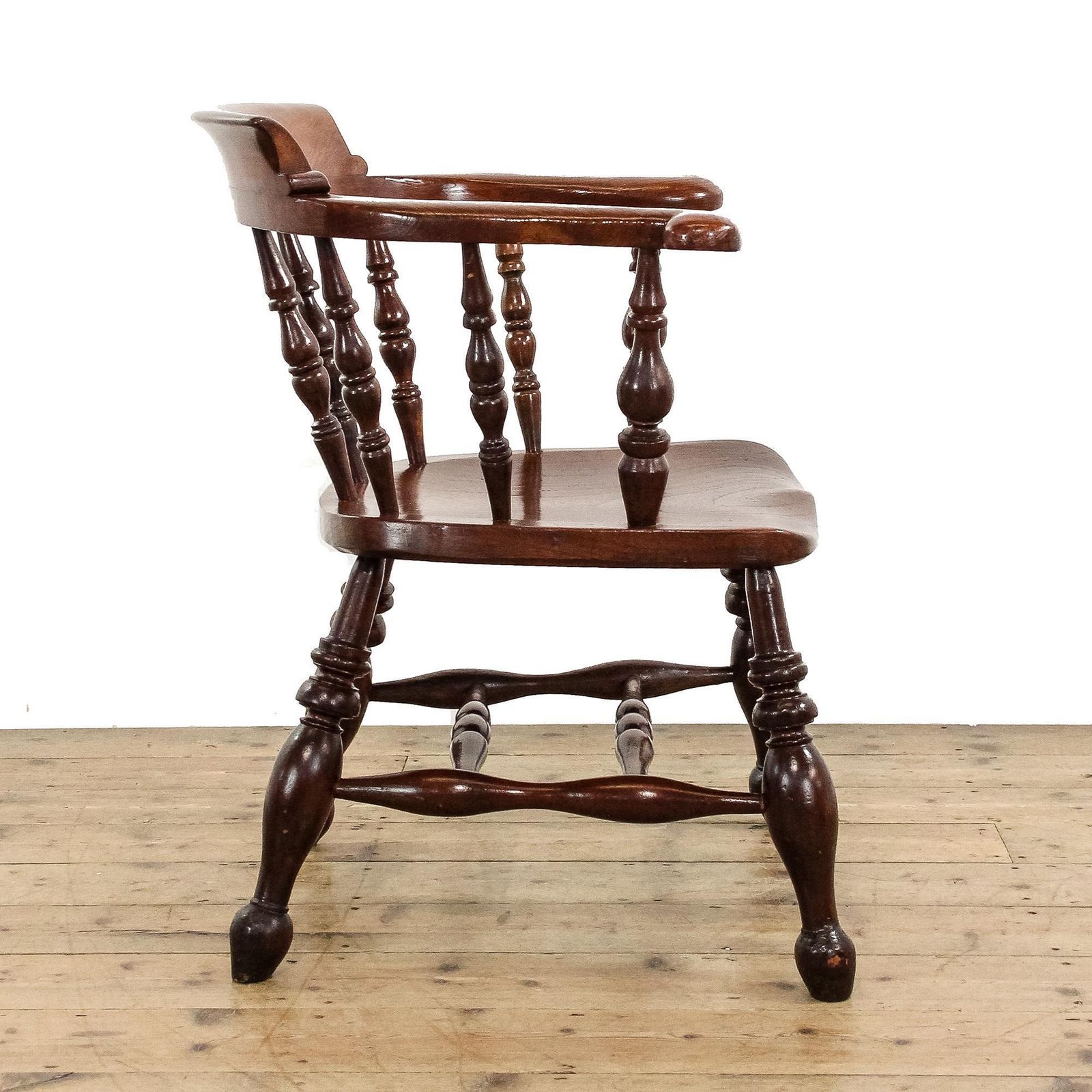 Antique Elm And Beechwood Elbow Chair | Antique Captain’s Armchair | Antique Furniture | Antique Armchairs photo for sale