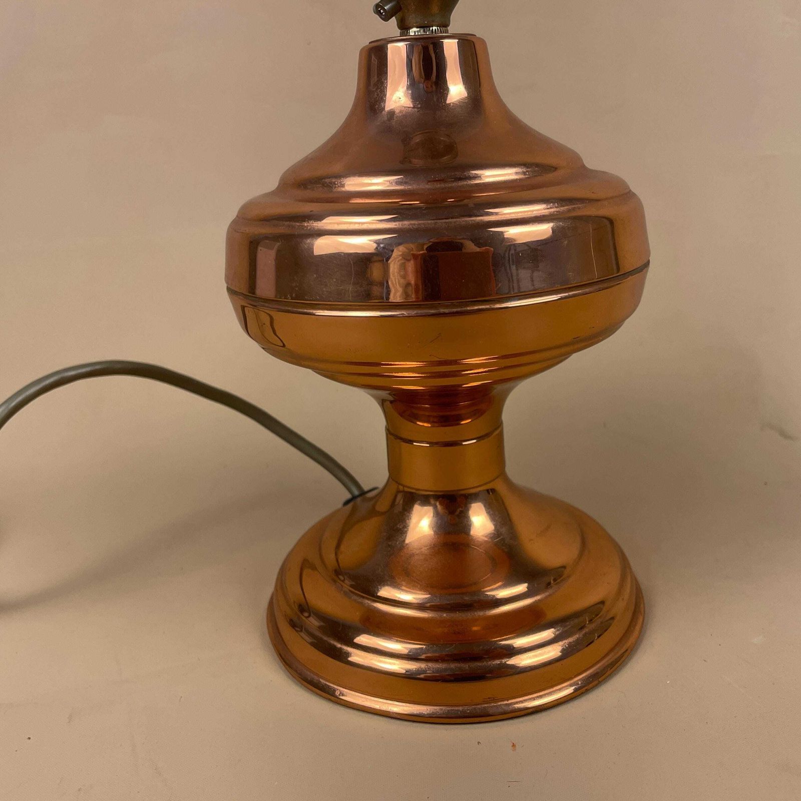 Vintage Copper Table Lamp Side Light Medium Metal Pac Tested 2025 photo for sale